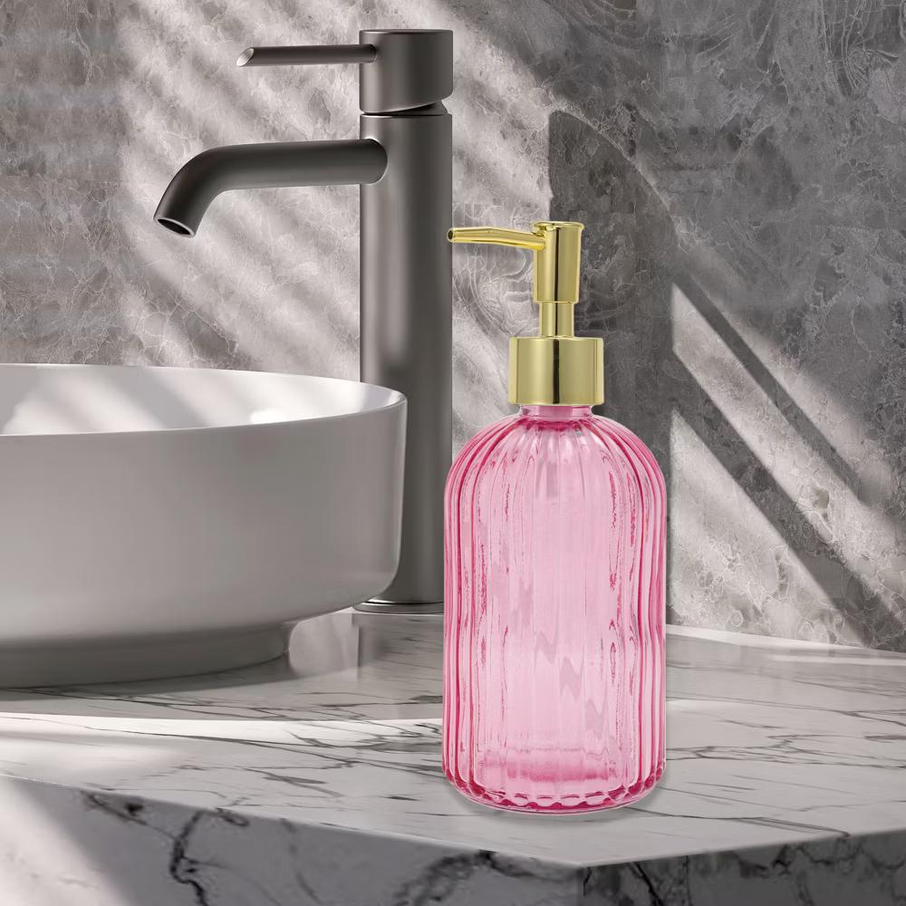 Convenient Vertical Stripe Soap Dispenser 13.53oz 1 Pc - Image 40