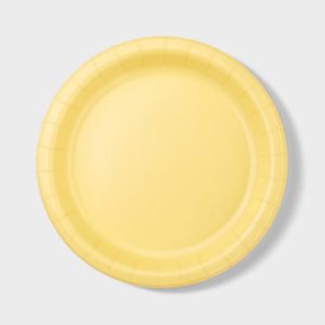 20ct 8.5" Dinner Paper Plates Yellow