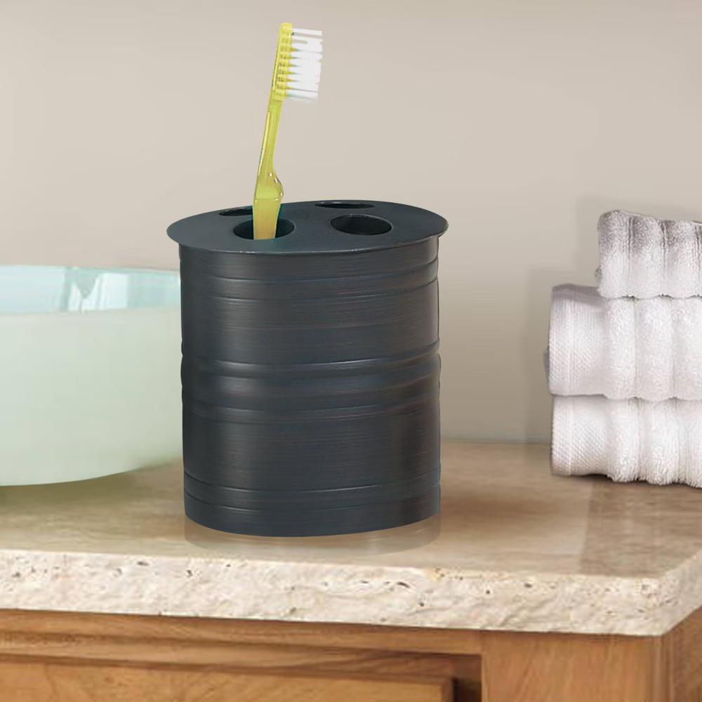 Bogart Metal Toothbrush Holder - Elegant Bathroom Accessory, Oil Rubbed Bronze, Holds Multiple Brushes - Image 5