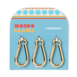 3pk Carabiners Gold