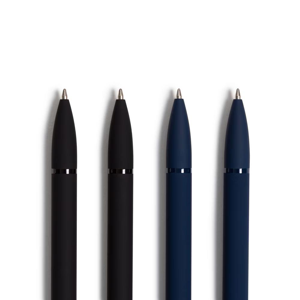 4pk Ballpoint Pens Monterey Soft Touch 2 Black 2 Blue: 1.0mm Retractable, Non-Toxic, Fade-Resistant, Journal Pens - Image 5