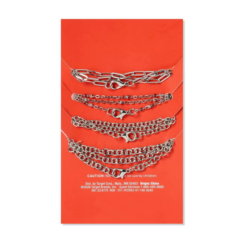 4ct Silver Chain Set