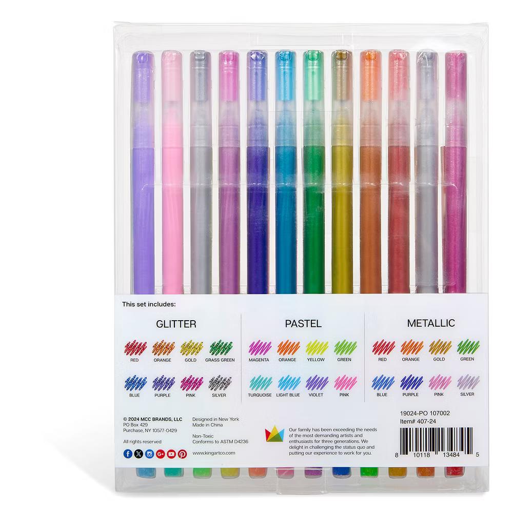 Gel Pens 24 Colors - Image 2