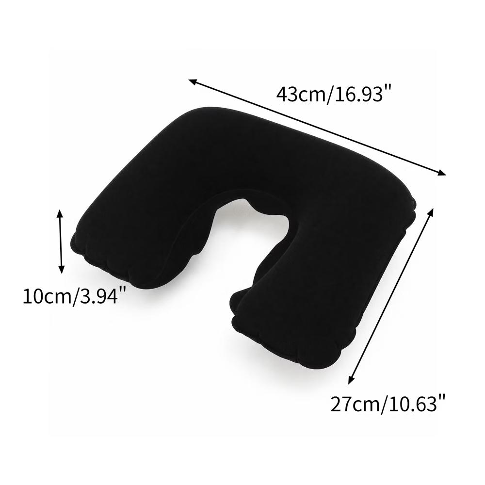 Comfortable Inflatable Travel Pillow with Eye Mask Earplugs 1 Set - Image 3
