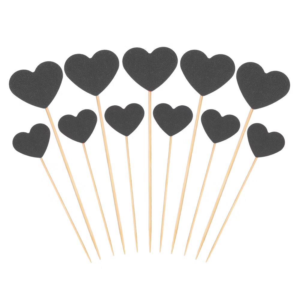 Wedding Engagement Birthday Decoration Heart Shape Cupcake Toppers Picks 50 Pcs - Image 7