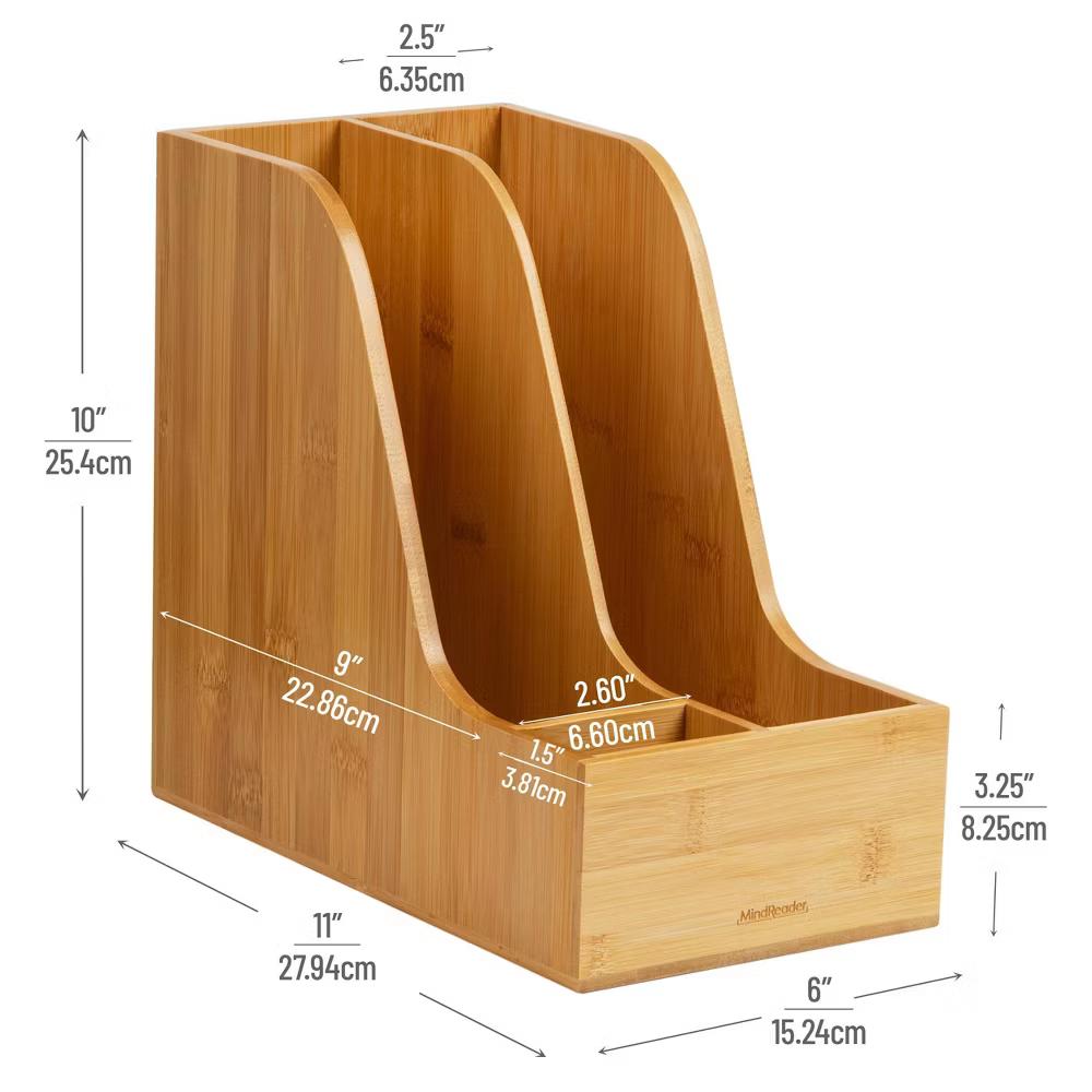 Bamboo File Organizers Brown - Image 6