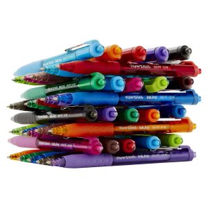 Paper Mate Ink Joy 300RT 8pk Ballpoint Pens 1.0mm Multicolored: Retractable, Quick Drying, Rubber Grip, Colorful Ink