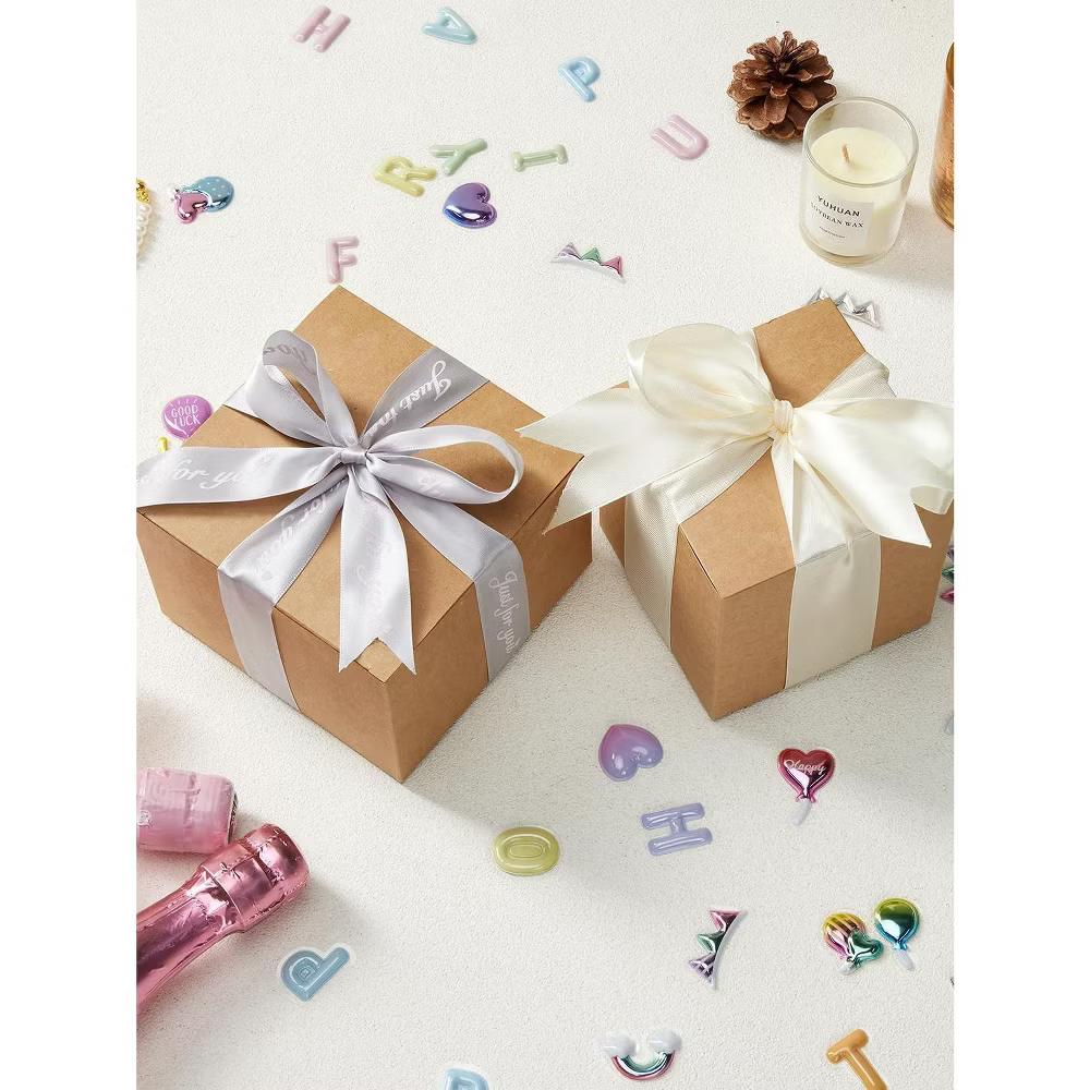 Brown Kraft Paper Gift Boxes 5x5x3.5 Inch 25 Pack with Lids Easy Assembly for Cupcakes Candles Jewelry Party Wedding