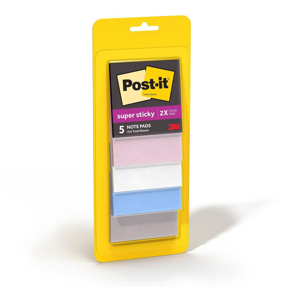 Notes 5pk Waterfall Simply Serene: Multicolor Sticky Notes, 3x3 Inches, Uncoated Paper Basics - Image 11
