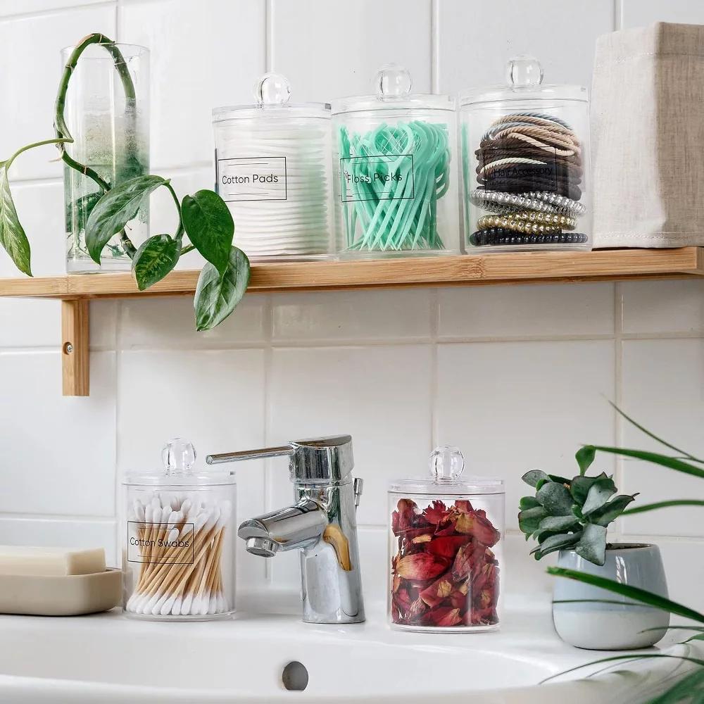 Maison Acrylic Qtip Holder Dispenser - Image 3