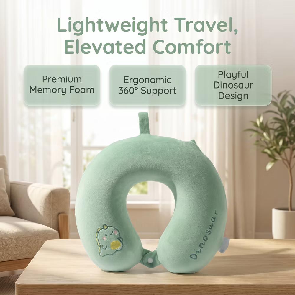 Cut Animal Pattern Memory Foam U-Shape Travel Lightweight Travel Neck Pillows 13x11in 1 Pc - Image 7