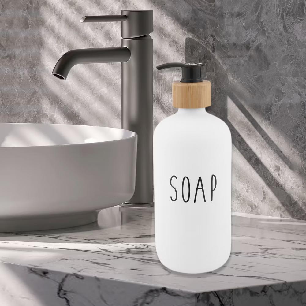 Elegant Contains the Letters DISHES Soap Pump Dispenser for Bathroom 16.9oz 1 Pc - Image 58