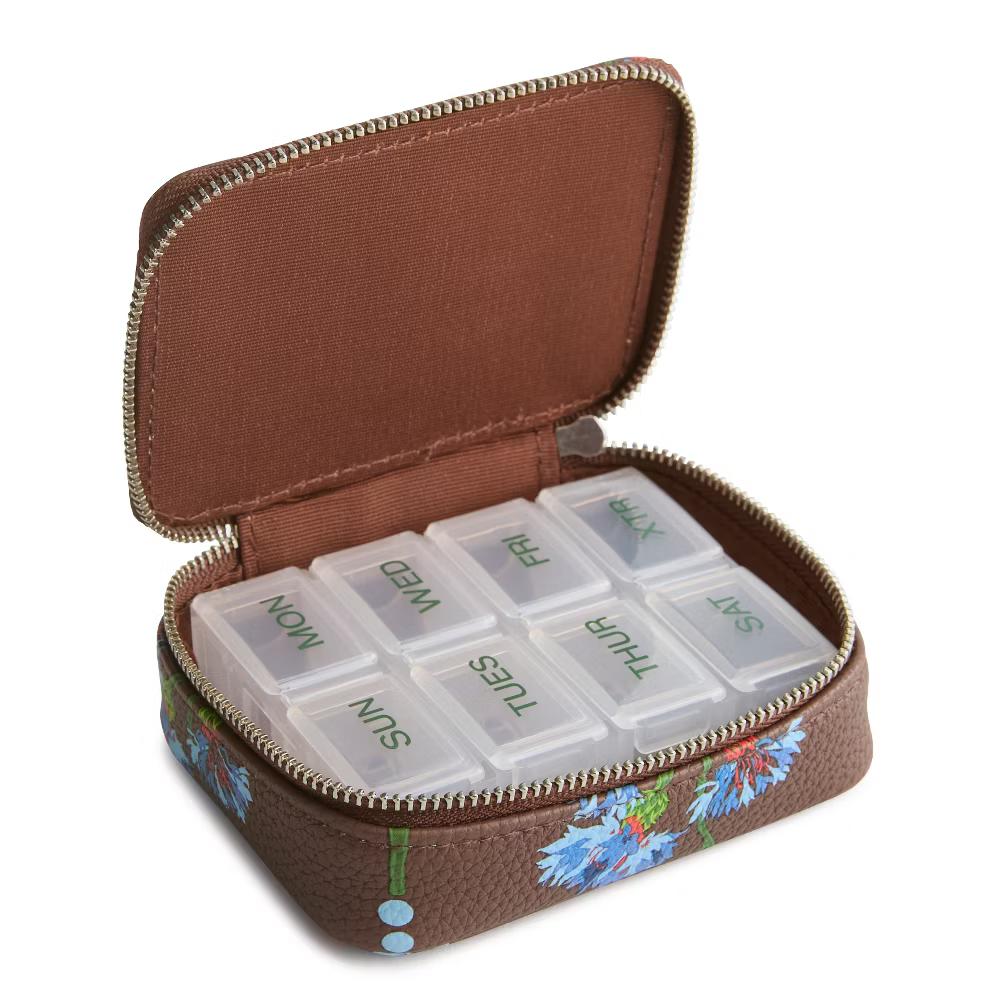 Women's Outlet Faux Leather Essential Travel Pill Case - Image 4