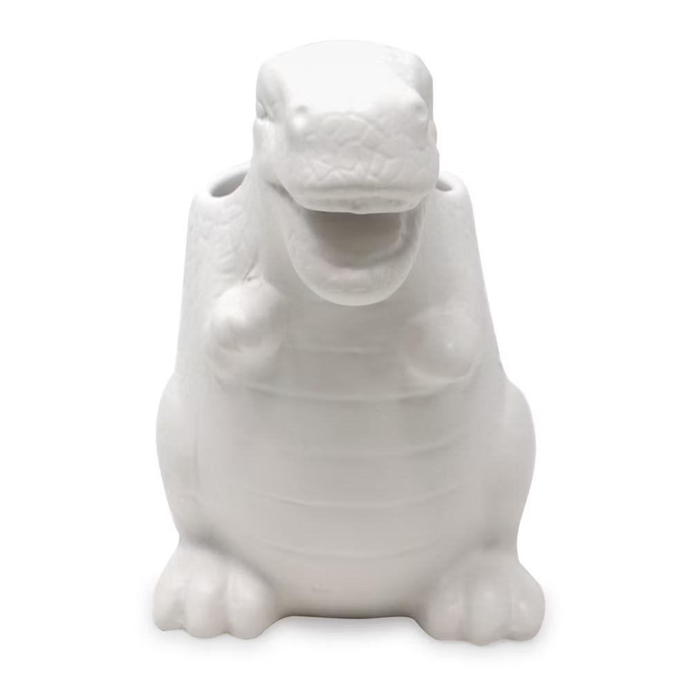Isaac Jacobs Dinosaur Ceramic Cup, Toothbrush Holder - Multi-Purpose Organizer for Toiletries, Bathroom, Kitchen, and Crafts - Image 17