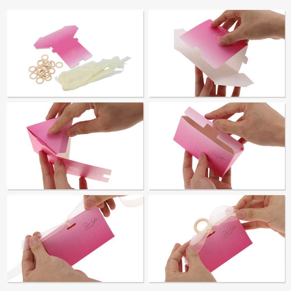 Durable Gift Boxes Christmas Halloween Ribbons and Wood Rings 5.12"x2.91"x2.56" 20 Pcs - Image 9