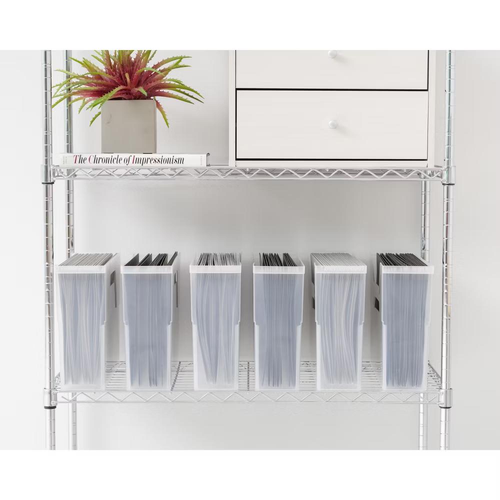 USA Portable Letter Size Desktop File Box with Open Lid, Side Handles, Hanging File Folders - Image 24