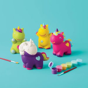 4ct Ceramic Unicorn Painting Craft Kit