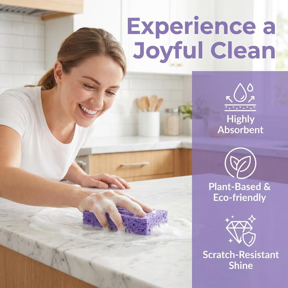 Kitchen Household Cleaning Non-Scratch Cleaning Sponge 6 Pcs - Image 40