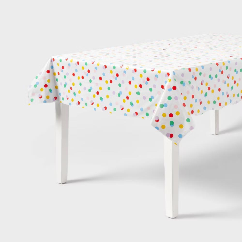 Happy Collection Confetti Dot Rectangular Table Cover - Image 3