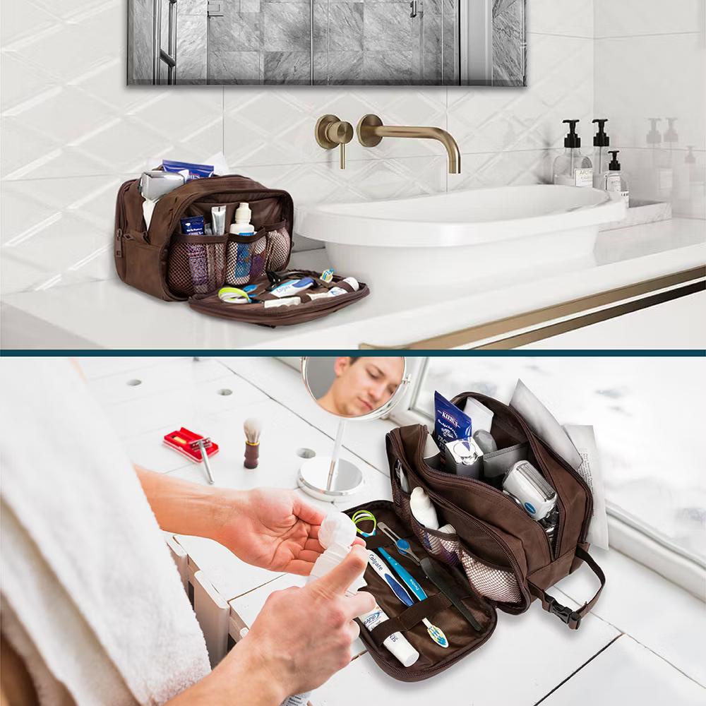 Toiletry Bag for Men, Travel Pouch Essentials Shaving Dopp Kit, Water Resistant Organizer Case Accessories - Image 30