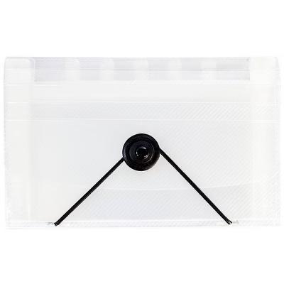 4 1/4" 6 3/4" 13 Pocket Plastic Expanding File - Coupon Size - Clear: Coupon Organizer, File Holder - Image 3