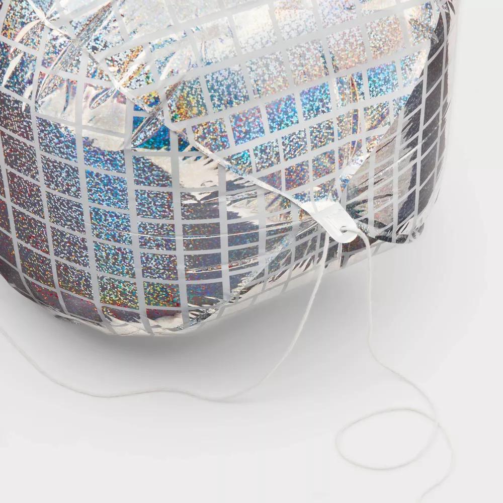 3ct Disco Ball Shaped Foil Balloons - Image 4