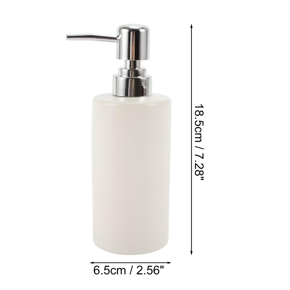 Simple Cylindrical Soap Pump Dispenser for Bathroom 300ml 1 Pc - Image 22