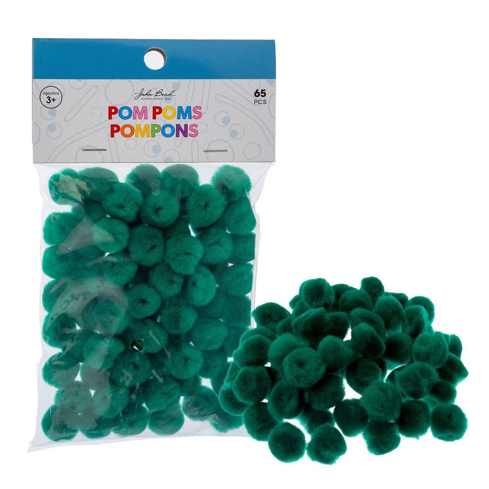 65ct 0.5in Mini Pom Poms for DIY Arts and Crafts, Tiny Acrylic Poms Craft Embellishments - Image 24