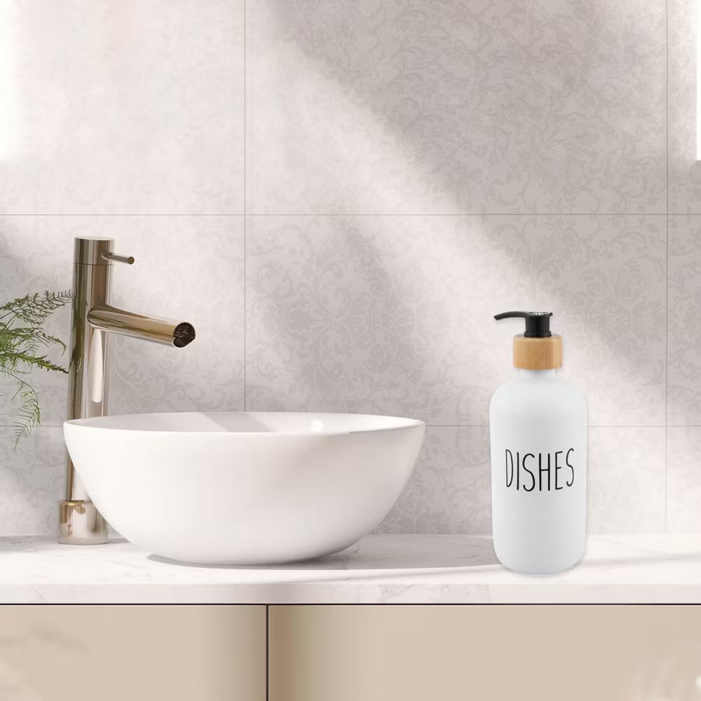 Elegant Contains the Letters DISHES Soap Pump Dispenser for Bathroom 16.9oz 1 Pc - Image 17