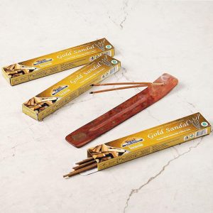 Gold Sandal Incense (Premium Masala Incense Made of Natural Herbs) - Authentic Indian Products