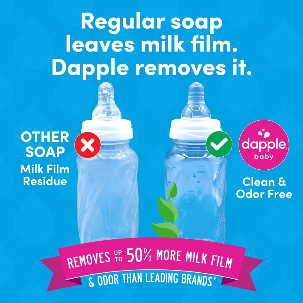Dapple Bottle And Dish Liquid Soap Refill - Fragrance Free - 34 fl oz: Hypoallergenic, Dye-Free, Paraben-Free - Image 6