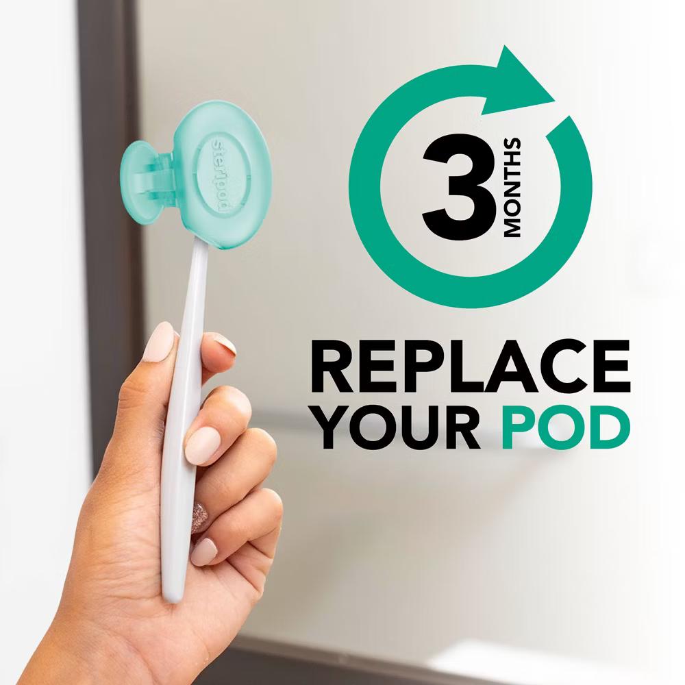Steripod Clip-On Toothbrush Protector Peppermint Scent, 2 Ct - Image 3