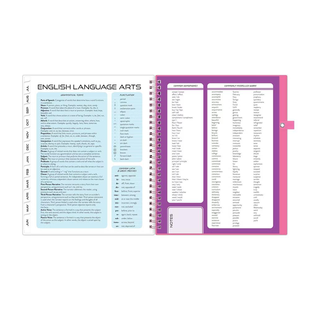 Blue Sky Your Year 7-12 Grade Weekly/Monthly Planner Wirebound 7"x9" Pink Heartsy - Image 7