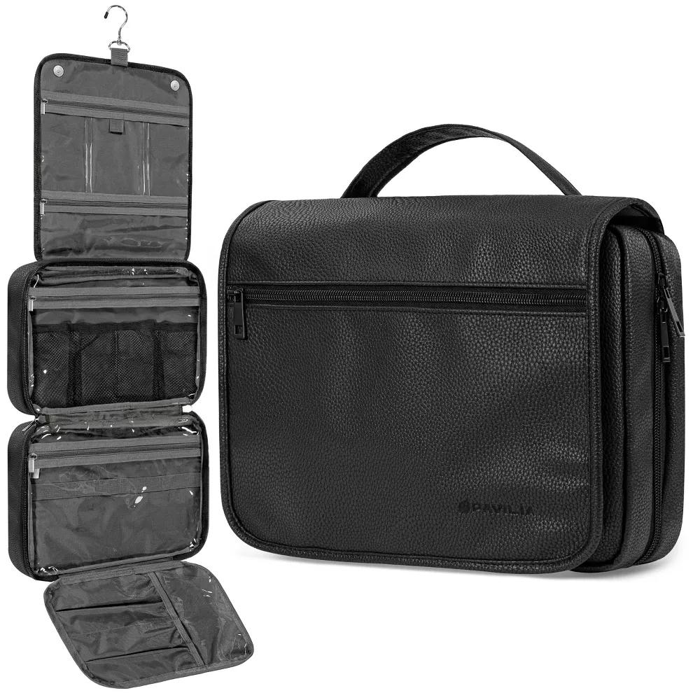 Hanging Toiletry Bag Women Men, Foldable Large Travel Cosmetic Organizer, Water Resistant Makeup Toiletries Essentials Kit - Image 2