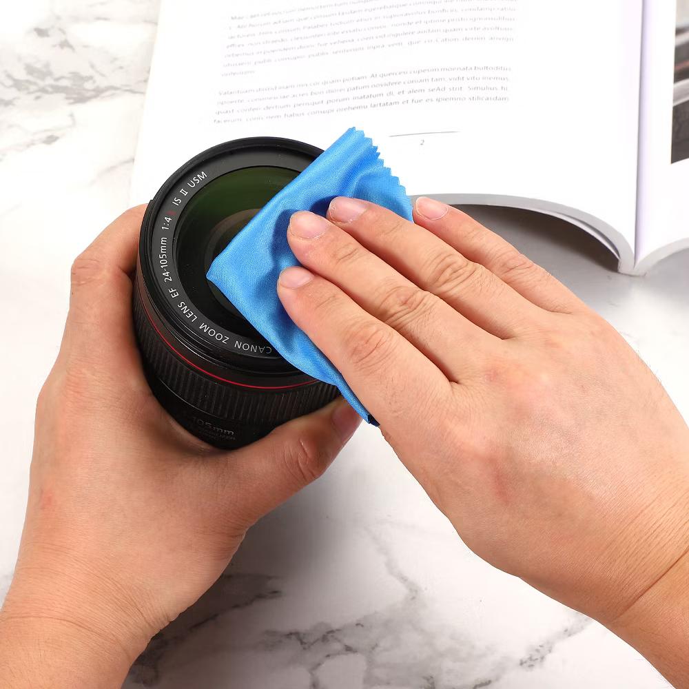 Microfiber Cleaning Cloth for Eyeglass Screen Camera Lens 100 Pcs - Image 2