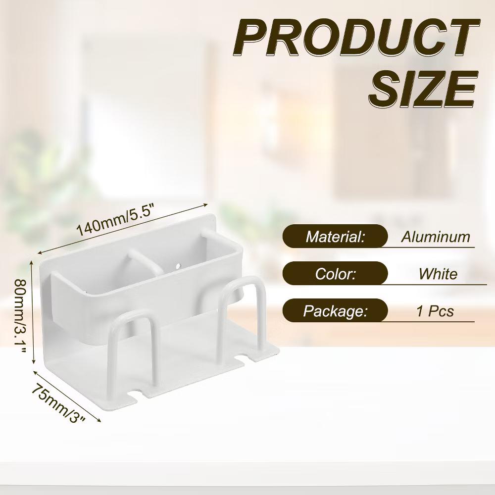 Durable Material No-Drill Installation Practical Design Versatile Use Toothbrush Holder - Image 18
