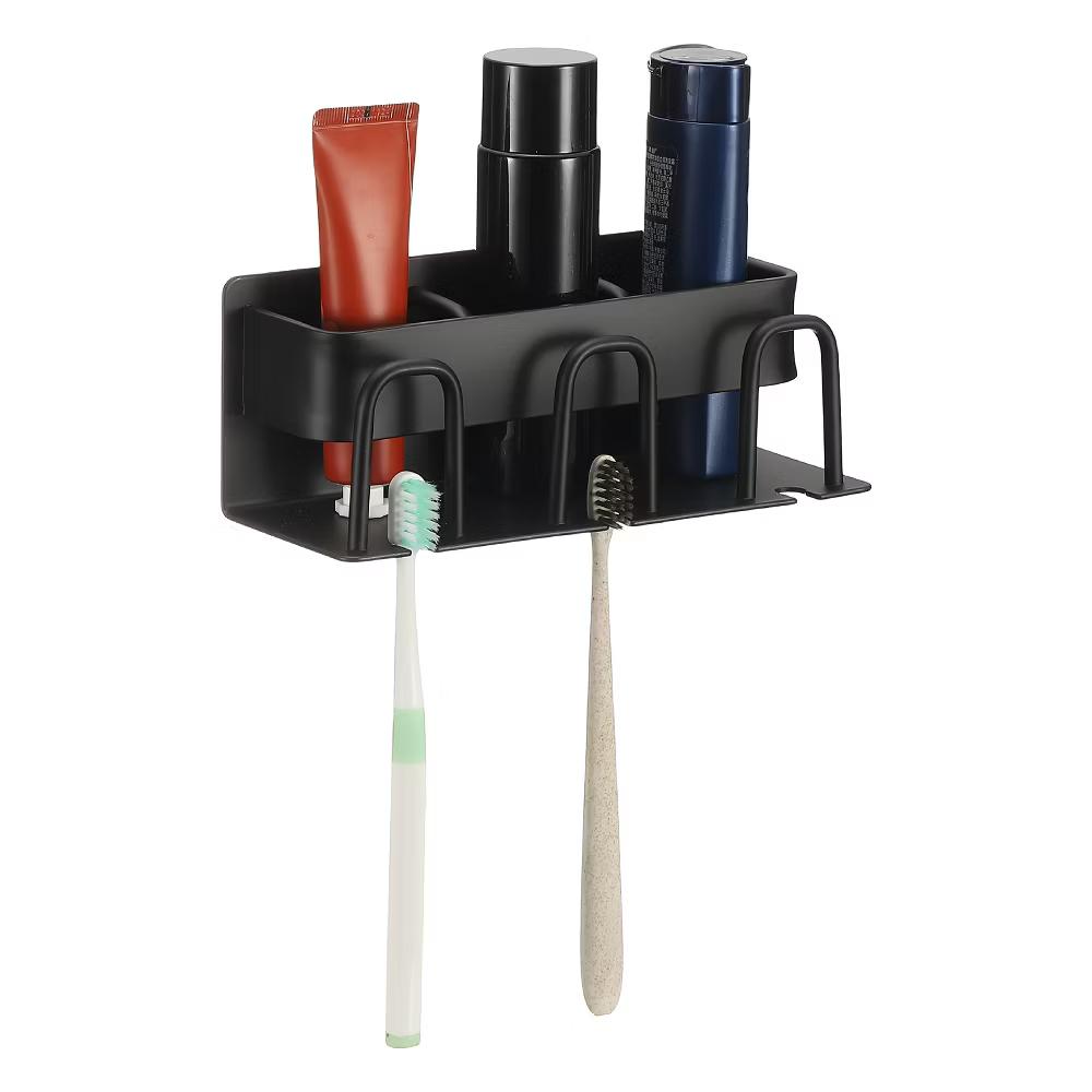 Durable Material No-Drill Installation Practical Design Versatile Use Toothbrush Holder - Image 21