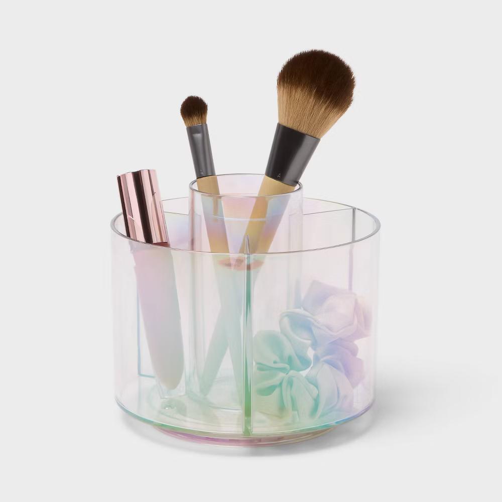 Plastic Turntable Makeup Organizer Iridescent - Image 2