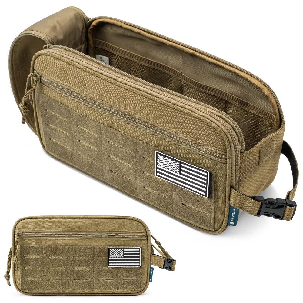 Tactical Toiletry Bag for Men, Hygiene Travel Bag, Military Dopp Kit, Water Resistant Molle Pouch, Shaving Grooming Organizer Case - Image 35