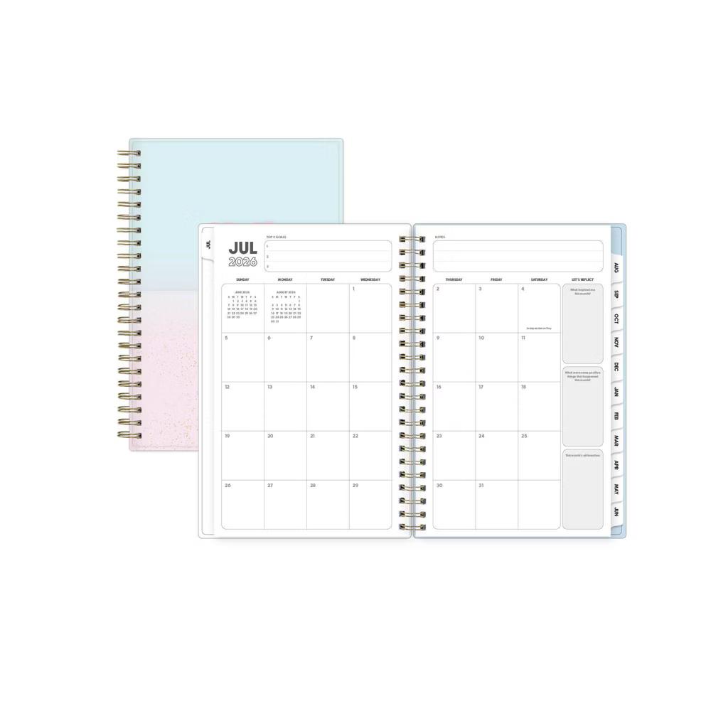 Blue Sky 5"x8" 2026-2027 Weekly/Monthly Calendar Sugar Sky PP with Double Horizontal Pockets Wirebound - Image 7