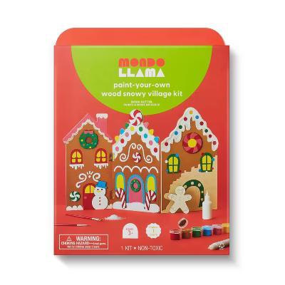 Christmas Craft Wooden Foldable Gingerbread Village Painting Activity Kit - Image 4