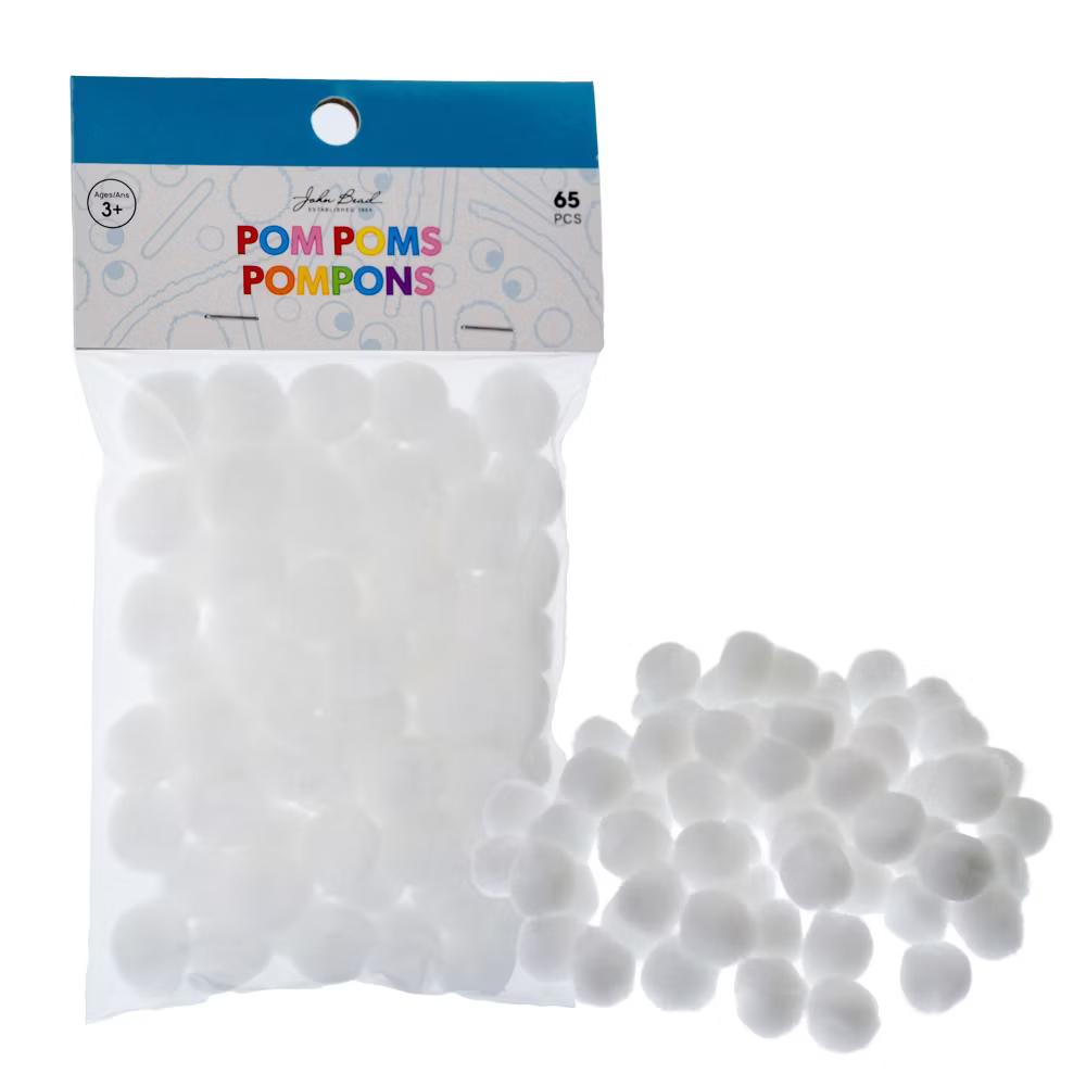 65ct 0.5in Mini Pom Poms for DIY Arts and Crafts, Tiny Acrylic Poms Craft Embellishments - Image 39