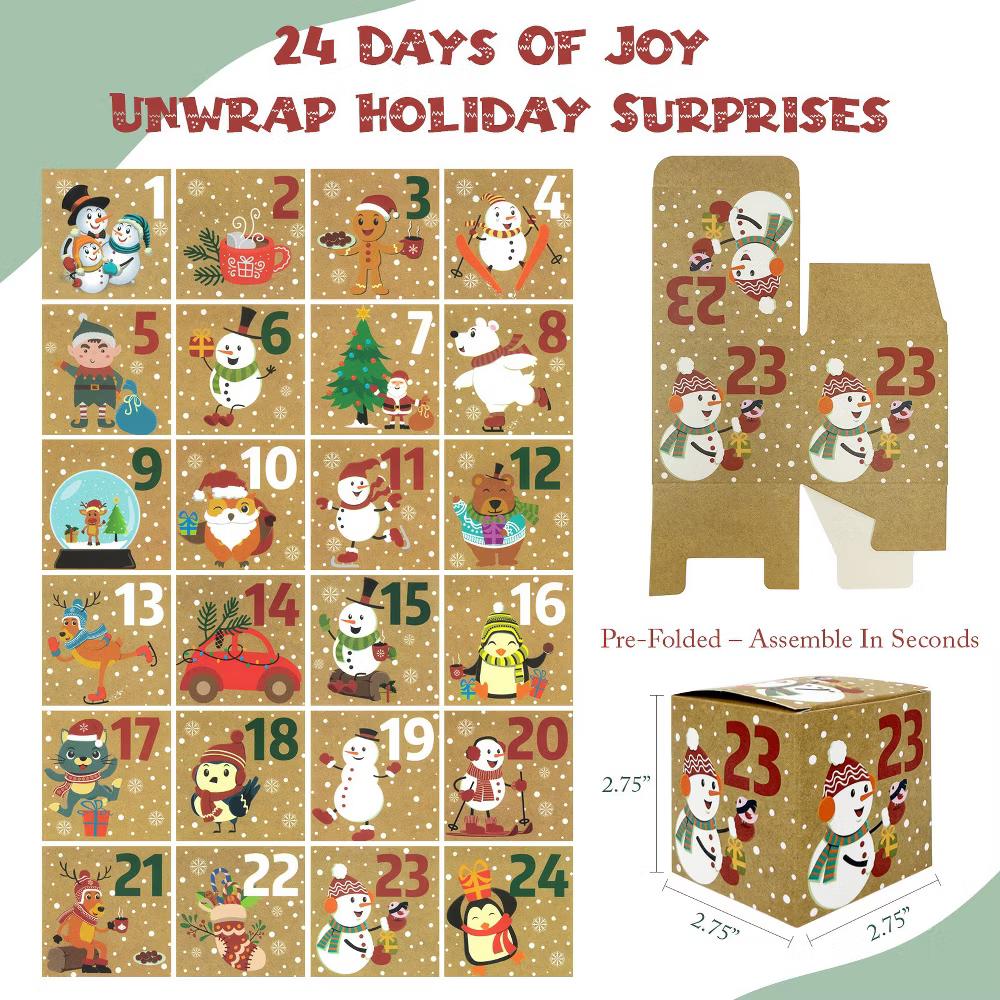 Christmas Advent Calendar Countdown Gift Boxes, Winter Buddies - Image 5