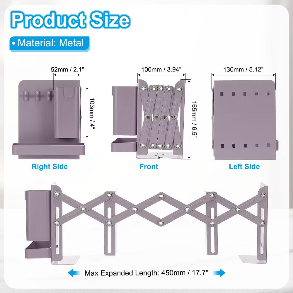 Adjustable Book Ends Heavy Duty Metal Adjustable Bookends Book Holders Organizer - Image 20