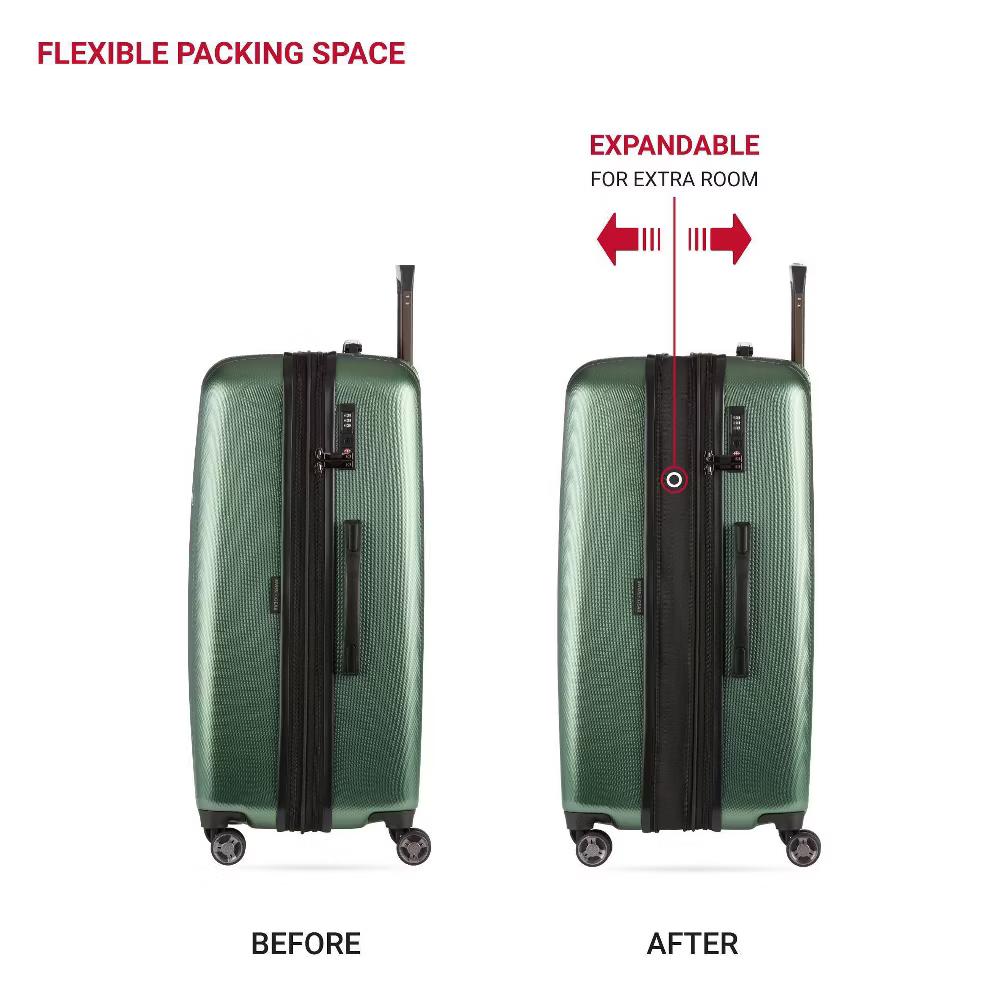 Energie Hardside Large Checked Spinner Wheels Suitcase - Image 27