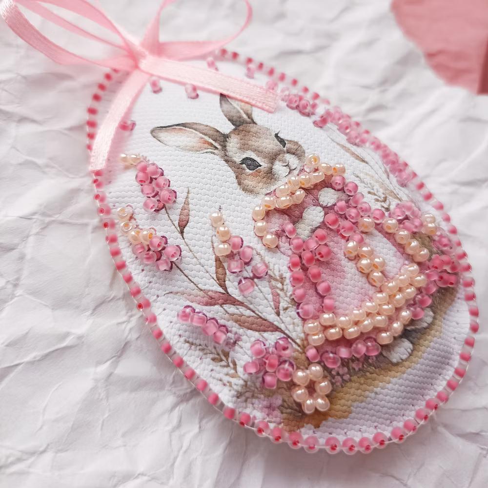 Art Bead Embroidery Kit. Decoration - Easter Bunny ABT-060 - Image 4