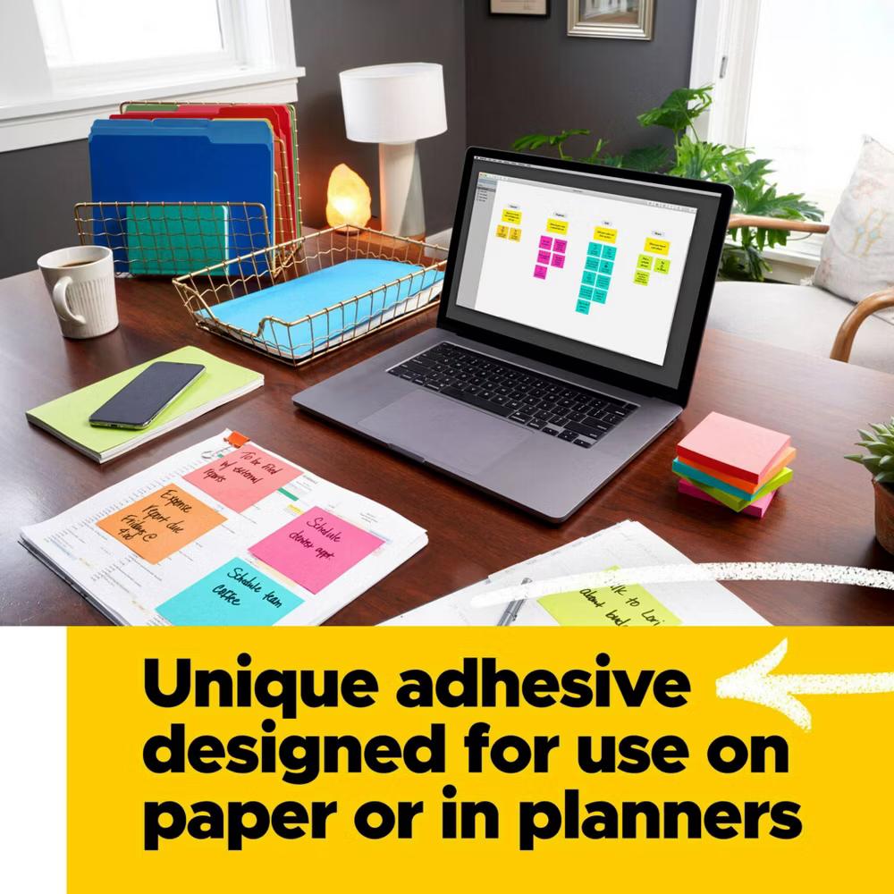 5pk 3" 3"Sticky Notes, 100 sheets/Pad - Canary Yellow - Image 3