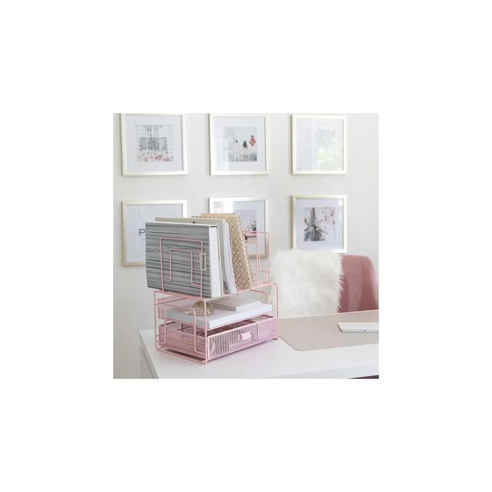 Blu Monaco Desk Organizer with File Sorters & Drawer - Image 34