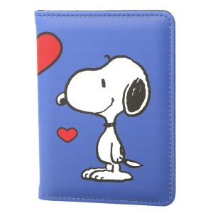 Peanuts Snoopy Blue Heart Woodstock Passport Holder