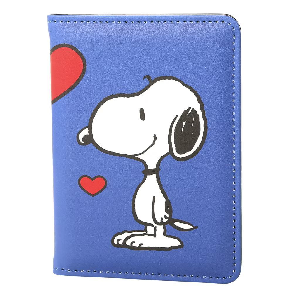 Peanuts Snoopy Blue Heart Woodstock Passport Holder